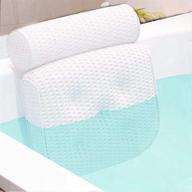 🛀 luxurious freshbasa bath pillow: ultimate hot tub spa comfort with 4d air mesh cushion for neck, shoulder, and back support - securely rests with 7 non-slip suction cups! logo