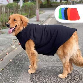 img 4 attached to 🐾 Warm & Breathable Winter Vest for Dogs by Lovelonglong - Polar Fleece Jacket, Lightweight Coat with Leash Neck Hole for Small, Medium, and Large Dogs