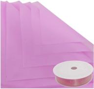 🌸 арлай непромокаемая розовая бумага для упаковки свадебных цветов в количестве 20 штук с шампанской лентой - матовая бумага для букетов (22,8"х22,8") логотип