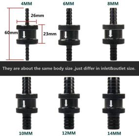 img 3 attached to 🔒 PQY 1/2" 12mm Non Return One Way Fuel Check Valve – High-Performance Aluminium Alloy, Suitable for Petrol and Diesel Engines