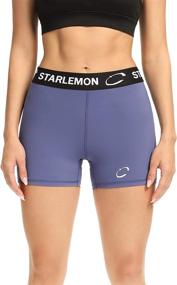 img 4 attached to 🏐 Starlemon Women's Compression Volleyball Shorts 3"/7" - Pro Spandex Workout Shorts for Women