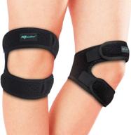 🏋️ maxdee 2 pack patella knee strap for knee pain relief - adjustable silicone knee band brace stabilizer for men & women - ideal for running, hiking, weightlifting, basketball, riding, volleyball & squats logo