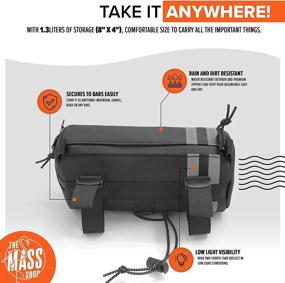 img 2 attached to Mass Shop Bike Handlebar Bag: Waterproof, Phone Holder, Reflective 🚴 Straps, Premium Quality - Front Bicycle Bag with 1.3L Big Capacity