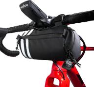 mass shop bike handlebar bag: waterproof, phone holder, reflective 🚴 straps, premium quality - front bicycle bag with 1.3l big capacity logo