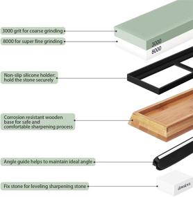 img 3 attached to 🔪 Sharpening Whetstone Set - Double Sided for Optimal Edge