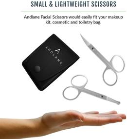 img 2 attached to 🔪 Professional Curved and Rounded Facial Hair Scissors - Versatile Trimming Tool for Mustache, Nose Hair, Beard, Eyebrows, Eyelashes, and Ear Hair - Premium Stainless Steel