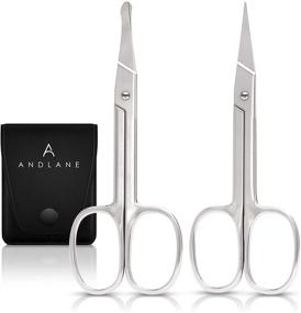 img 4 attached to 🔪 Professional Curved and Rounded Facial Hair Scissors - Versatile Trimming Tool for Mustache, Nose Hair, Beard, Eyebrows, Eyelashes, and Ear Hair - Premium Stainless Steel