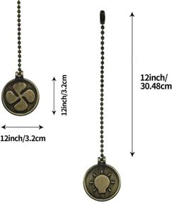 img 3 attached to 🔗 Enhance Your Ceiling Fan with Bronze Pull Chain Extender Set: 12 inch Extension and 4Pcs Pendant Fan Chains