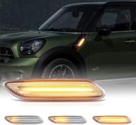 🚦 gempro led front fender side marker lights assembly: clear lens turn signal lamp replacement for 2011-2016 mini cooper r60 countryman r61 paceman, 2 packs - high-quality upgrade! logo