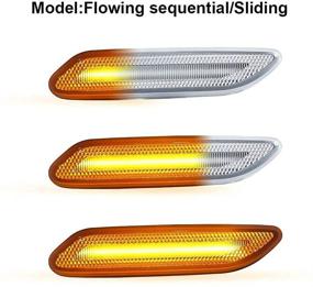 img 3 attached to 🚦 GemPro LED Front Fender Side Marker Lights Assembly: Clear Lens Turn Signal Lamp Replacement for 2011-2016 MINI Cooper R60 Countryman R61 Paceman, 2 Packs - High-Quality Upgrade!