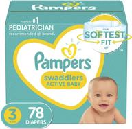 pampers swaddlers super pack diapers: 78 count, packaging may vary logo