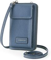 👜 women's leather crossbody bag cell phone purse small wallet with wristlet handbag logo