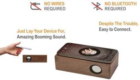 img 3 attached to 🔊 OHHAI Wireless Touch Stereo Portable Wooden Speaker - No Bluetooth Pairing Required
