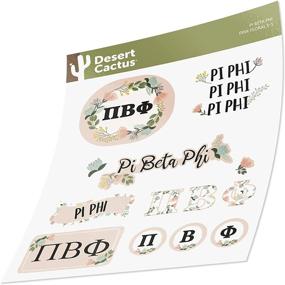 img 3 attached to 🌸 Pi Phi Classic Floral Sticker Decal for Laptop, Water Bottle, and Car (Sheet C)