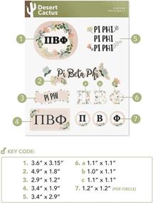 img 2 attached to 🌸 Pi Phi Classic Floral Sticker Decal for Laptop, Water Bottle, and Car (Sheet C)