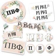 🌸 pi phi classic floral sticker decal for laptop, water bottle, and car (sheet c) logo