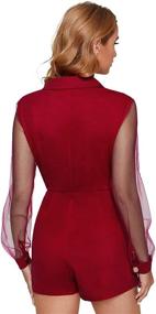 img 3 attached to SheIn Womens Collar Sleeve Jumpsuit: The Perfect Women's Clothing for Jumpsuits, Rompers & Overalls