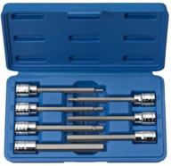 neiko 10076a 7-piece extra long allen hex bit socket set, metric, 3mm-10mm, 3/8” drive – made with s2 and cr-v steel logo