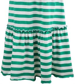 img 1 attached to 👗 Kid Nation Ruffles Elastic Stripes Girls' Skirts & Skorts: Stylish and Comfortable Clothing for Little Fashionistas