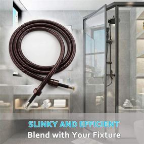 img 2 attached to 🚿 Ultimate Convenience: 79-Inch Extra Long Shower Hose - No Tangles, Flexible & Durable Metal Handheld Shower Head Hose in Oil Rubbed Bronze - Perfect Replacement for Bidet Sprayers!