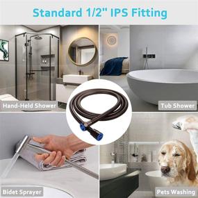 img 3 attached to 🚿 Ultimate Convenience: 79-Inch Extra Long Shower Hose - No Tangles, Flexible & Durable Metal Handheld Shower Head Hose in Oil Rubbed Bronze - Perfect Replacement for Bidet Sprayers!