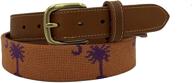 👗 women's charleston belt in palmetto needlepoint leather – enhancing accessories with stylish belts logo