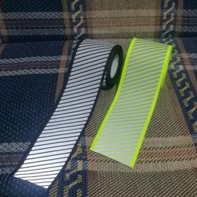 img 1 attached to 👕 Enhanced Safety: High Visibility Reflective Fabric Stripe Webbing Ribbon for Sewing onto Clothing - 2" x 16.5ft W02 (Black)