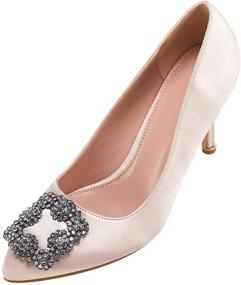 img 1 attached to 👠 Exquisite Wedding Stiletto: Elegant Pointed Women's Shoes for Classic Brides