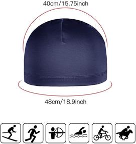 img 2 attached to 🧢 SATINIOR 9-Piece Skull Cap Set: Sweat-Wicking, Milk Silk Running Hats for Men – Perfect Cycling Helmet Liner