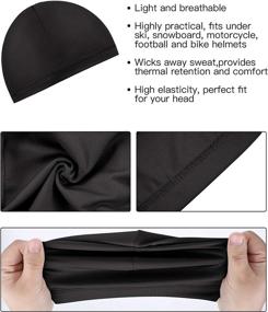 img 1 attached to 🧢 SATINIOR 9-Piece Skull Cap Set: Sweat-Wicking, Milk Silk Running Hats for Men – Perfect Cycling Helmet Liner