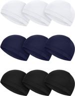 🧢 satinior 9-piece skull cap set: sweat-wicking, milk silk running hats for men – perfect cycling helmet liner logo