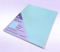 67/65 lb. (176/190 gsm) cover card stock: 50-pack, ideal for printing, school projects, flyers, invitations, arts and crafts, diy projects, and more (8-1/2 x 11, pastel blue) logo