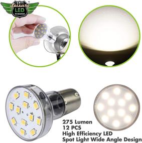 img 2 attached to Отдых LED 2-Pack RV Трейлер LED-spot Light Bulb Натурально белого цвета 4500К - 1156 1139 1141 🏕️ 1383 LED лампочка 2 Вт 275 Люмен Холодный белый 10-30V 12V для RV Кемпера Трейлера Морской Лодки (2-пакет с удлиненным горлом)