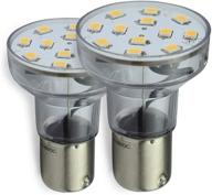 отдых led 2-pack rv трейлер led-spot light bulb натурально белого цвета 4500к - 1156 1139 1141 🏕️ 1383 led лампочка 2 вт 275 люмен холодный белый 10-30v 12v для rv кемпера трейлера морской лодки (2-пакет с удлиненным горлом) логотип