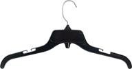 👕 hangon 17 inch shirt hangers, 25 count, black - recycled plastic with notches логотип