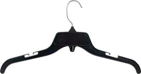 img 4 attached to 👕 Hangon 17 Inch Shirt Hangers, 25 Count, Black - Recycled Plastic with Notches