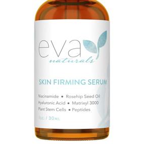 img 4 attached to 🌿 Eva Naturals Firming Serum (1oz) - Day and Night Serum for Instant Skin Tightening and Wrinkle Reduction - Enhanced with Plant-Based Amino Acids, Hyaluronic Acid, Peptides, and Niacinamide - High-Quality Formula