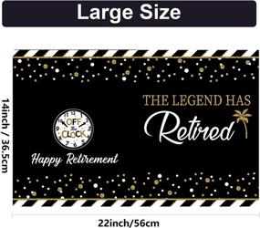 img 2 attached to 🎉 Jumbo Retirement Party Decorations - Farewell Card Guest Book, Happy Retirement Party Supplies and Gifts for Office Men, Women, Co-Workers - The Legend Has Retired Card (14 x 22 Inches)