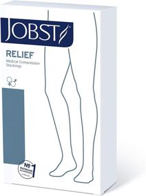 img 2 attached to 🧦 JOBST Распорки по пояс, компрессионные чулки: 20-30 мм рт.ст., колготы для поддержки ног - средний размер, черный, с закрытыми носками.