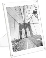 isaac jacobs 8x10 clear acrylic photo frame with magnetic closure and two-way easel stand - ideal for tabletop display логотип