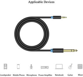 img 3 attached to 🎧 High-Quality VENTION 5FT Gold-Plated 3.5mm Male to 6.35mm Male TRS Stereo Audio Cable for iPhone, iPod, Laptop, Amplifier, Microphone, Guitar