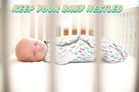 img 3 attached to 👶 Newborn Swaddle Blankets, 3 Pack, 0-3 Months, Small-Medium Size, Adjustable Infant Swaddling Sack, Aqua/Grey Color