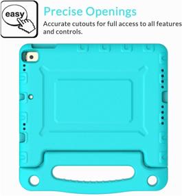 img 3 attached to 📱 Turquoise Kids Case for iPad Mini 1 2 3 4 5 Generation - Lightweight Shockproof Cover with Built-in Handle Stand, Ideal for Children Tablet, 2019 Retina Display Protection