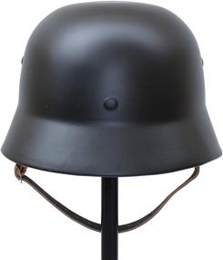 img 2 attached to 🔍 ANQIAO WW2 WWII German M35 Helmet: Authentic Soldier Stahlhelm, Steel Material, Black Green Color with Net Cover