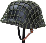 🔍 anqiao ww2 wwii german m35 helmet: authentic soldier stahlhelm, steel material, black green color with net cover logo