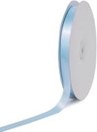 🎀 ben collection 5/8" x 100 yard light blue single faced satin ribbon - perfect for art, sewing, and party favors! logo