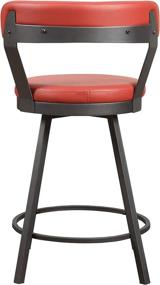 img 1 attached to 🪑 Red Lexicon Hoisington Swivel Counter Height Chairs (Set of 2) with 25.5" Seat Height