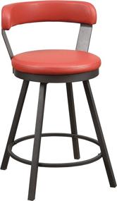 img 2 attached to 🪑 Red Lexicon Hoisington Swivel Counter Height Chairs (Set of 2) with 25.5" Seat Height