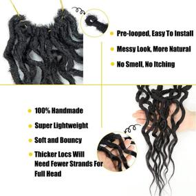 img 1 attached to Synthetic Pre Looped Lightweight Dreadlocks Extensions