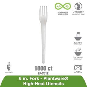 img 2 attached to 🌱 Eco-Friendly Compostable 6 inch Plastic Fork - Case of 1,000, EP-S012